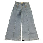 Twinset Jeans Tinta Unita Modello A Palazzo con Tasche Americane per Bambina 251GJ2541 AZZURRO TWINSET 