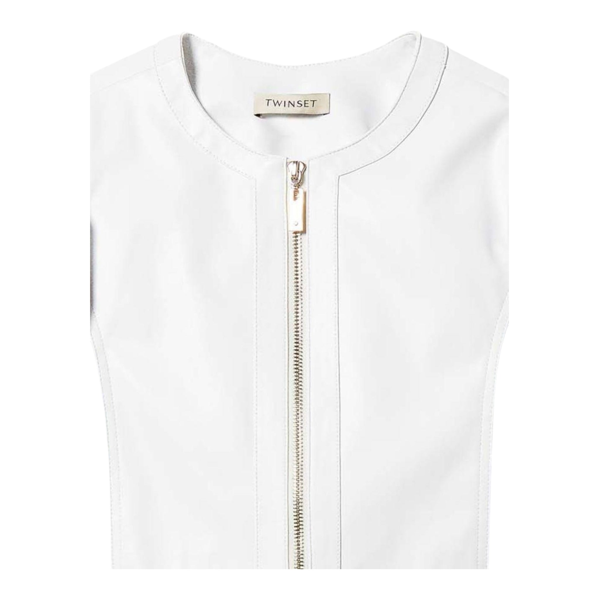 Twinset Giubbino In Ecopelle Tinta Unita per Bambina 251GJ2560 BIANCO TWINSET 
