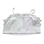 Twinset Top A Bretelle Tinta Unita con Ricami per Bambina 251GJ2QR5 BIANCO TWINSET 