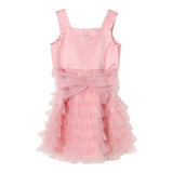 Twinset Abito Tinta Unita con Tulle per Neonata 251GJ2QS0 ROSA TWINSET 