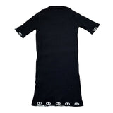 Twinset Abito Mezza Manica Tinta Unita con Zip E Colletto per Bambina 251GJ3401 NERO TWINSET 