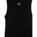 Twinset Canotta Tinta Unita con Logo per Bambina 251GJ3413X NERO TWINSET 