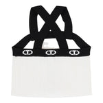 Twinset Top Bicolore con Logo per Bambina 251GJ3QW2 BIANCO/NERO TWINSET 