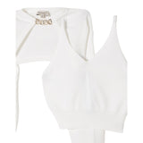 Twinset Set Top-Maglia Tinta Unita per Bambina 251GJ3QW6 PANNA TWINSET 