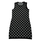 Twinset Abito Tinta Unita Logato Giromanica per Bambina 251GJ3QX2 NERO TWINSET 