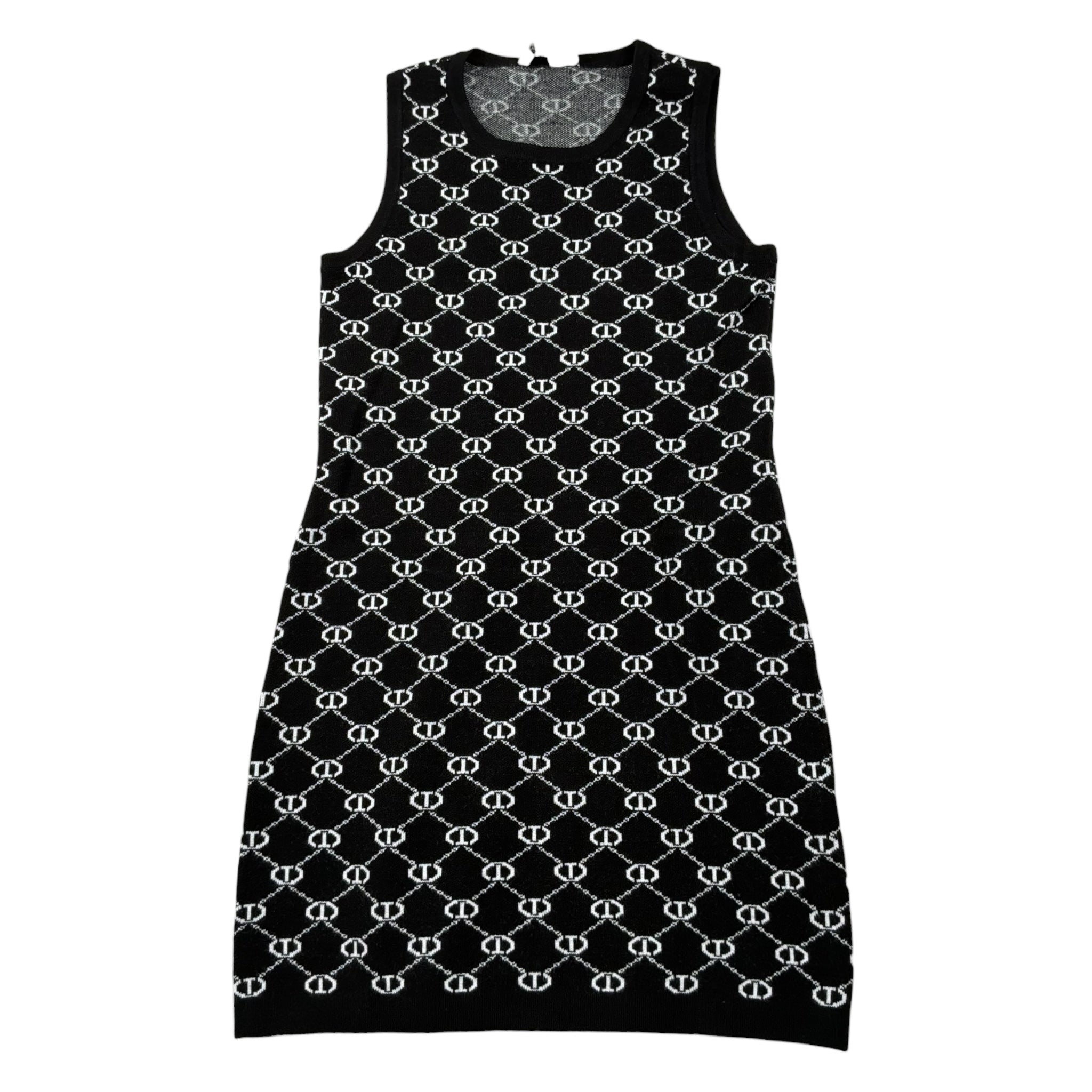 Twinset Abito Tinta Unita Logato Giromanica per Bambina 251GJ3QX2 NERO TWINSET 