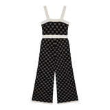 Twinset Tuta Intera Tinta Unita Logata per Bambina 251GJ3QX3 NERO TWINSET 