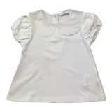 U+È T-Shirt Tinta Unita con Colletto per Neonata UE1773N BIANCO U+è 