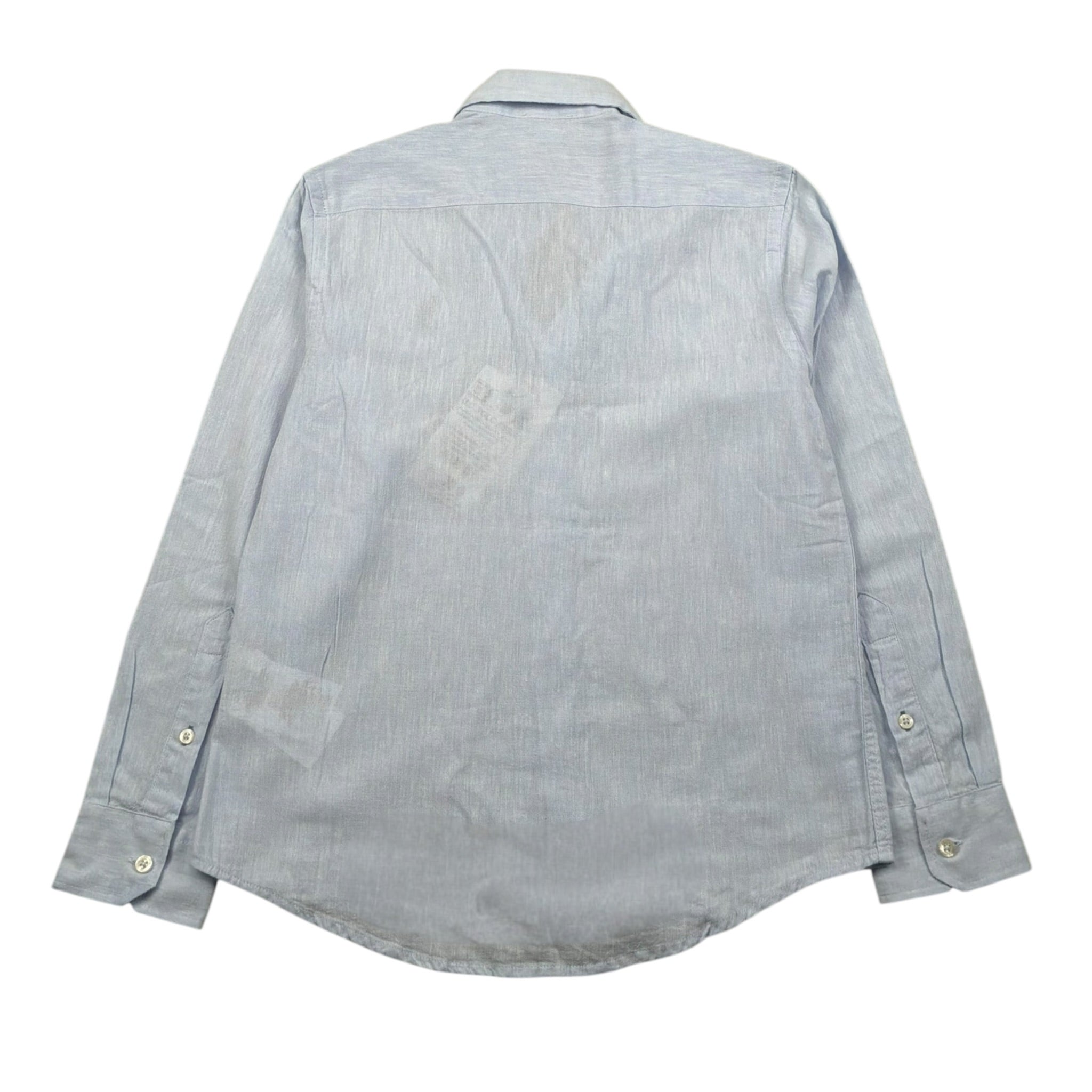 U.S. Polo Assn Camicia Manica Lunga Tinta Unita con Logo per Bambino US41504004 AZZURRO U.S. POLO ASSN 