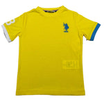 U.S. Polo Assn T-Shirt Girocollo Tinta Unita con Logo per Bambino US41554004 GIALLO U.S. POLO ASSN 