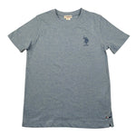 U.S. Polo Assn T-Shirt Girocollo Tinta Unita con Logo per Bambino US41554007 AZZURRO U.S. POLO ASSN 