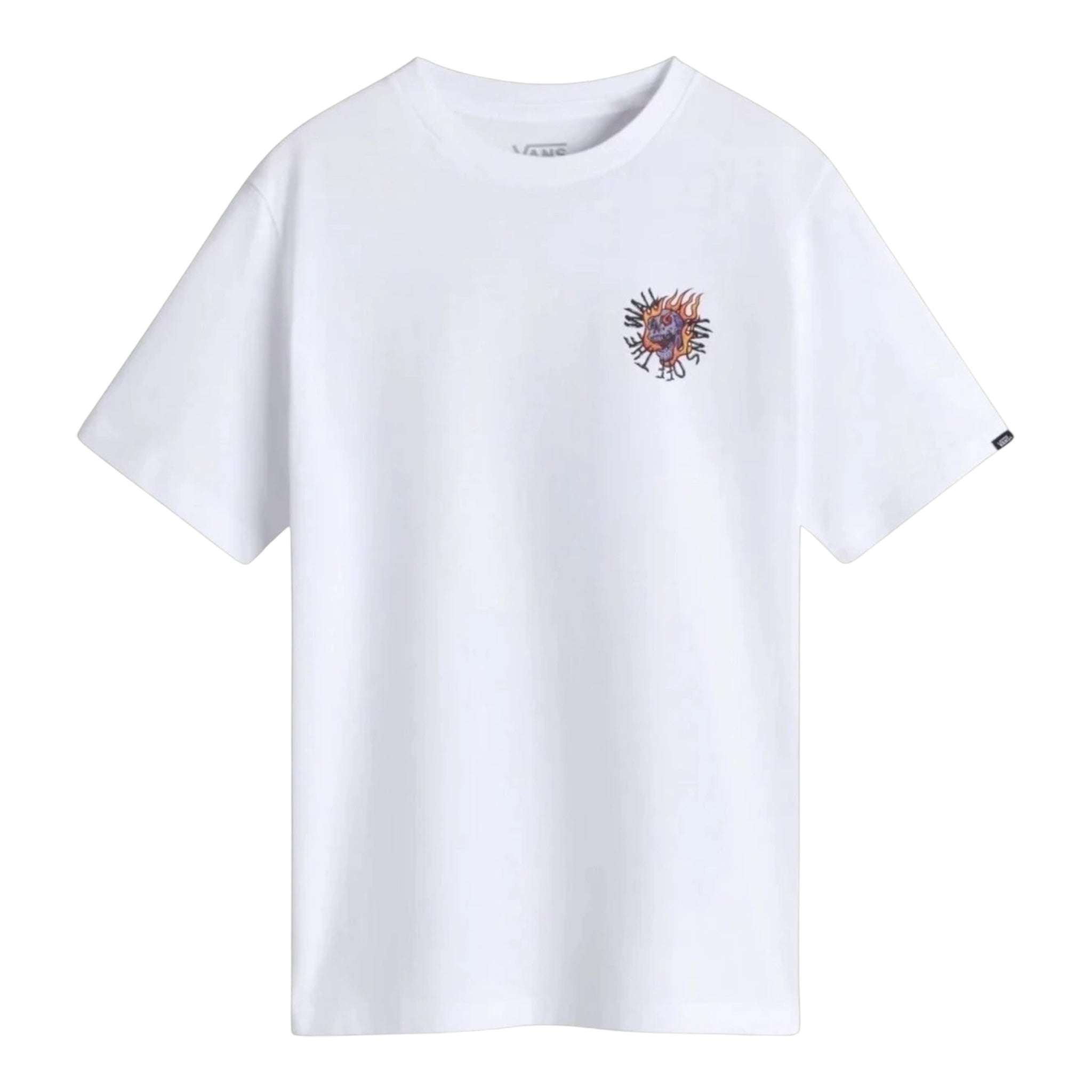 Vans T-Shirt Girocollo Tinta Unita con Stampa per Bambino VN000MKHWHT BIANCO VANS 