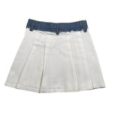 Vicolo Gonna Tinta Unita con Profilo In Contrasto per Bambina 3146G00345 BIANCO VICOLO 