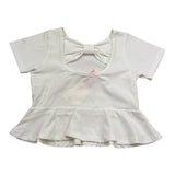 Vicolo T-Shirt Tinta Unita con Brillantini per Bambina 3146M00120 BIANCO VICOLO 