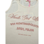Vicolo Canotta Girocollo Tinta Unita con Stampa per Bambina 3146M00269X ROSA VICOLO 