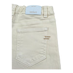 Vicolo Short In Denim Tinta Unita con Girovita Regolabile per Bambina 3146S00016 PANNA VICOLO 