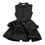 Vicolo Abito Giromanica Tinta Unita per Bambina 3146V00252 NERO VICOLO 