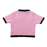 Vicolo T-Shirt Girocollo Tinta Unita con Profili In Contrasto per Neonata 3146W00301N ROSA VICOLO 
