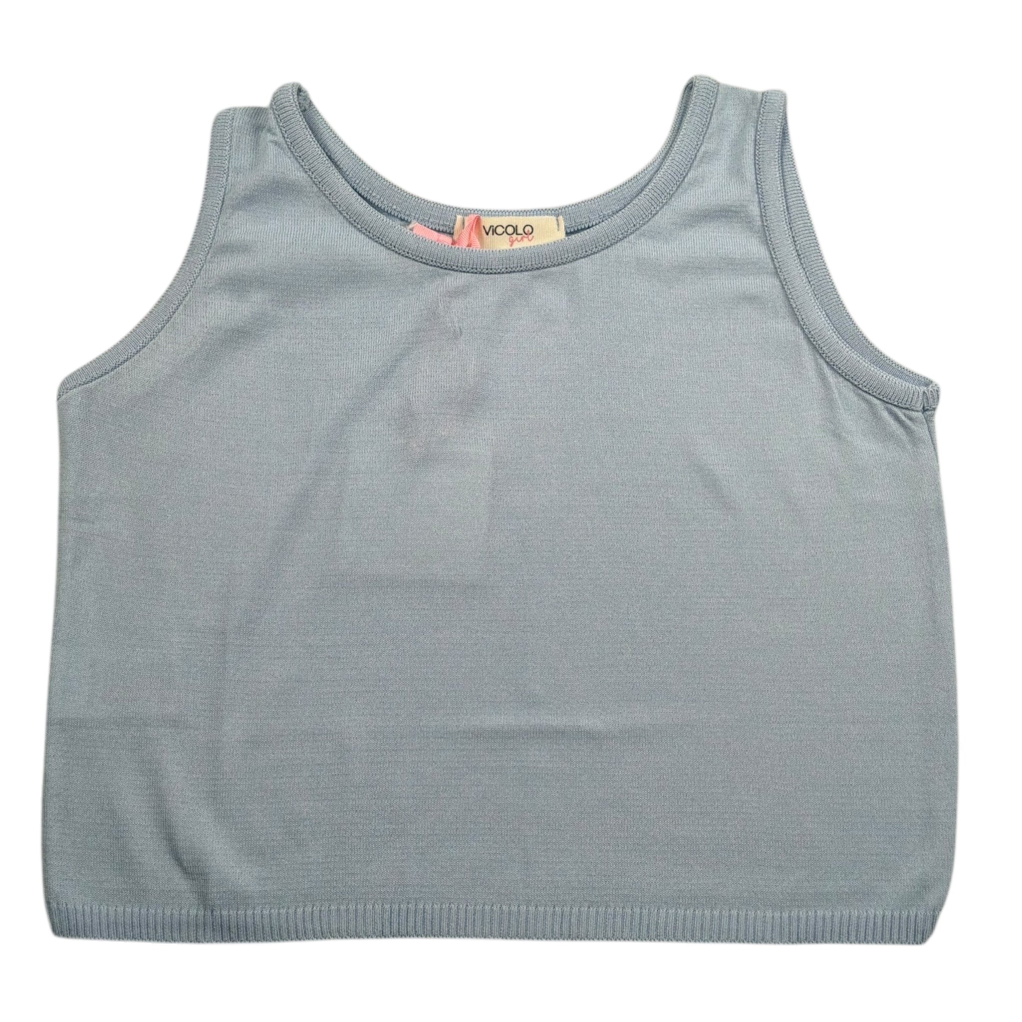 Vicolo Top Giromanica Tinta Unita per Bambina 3146WY00312 AZZURRO VICOLO 