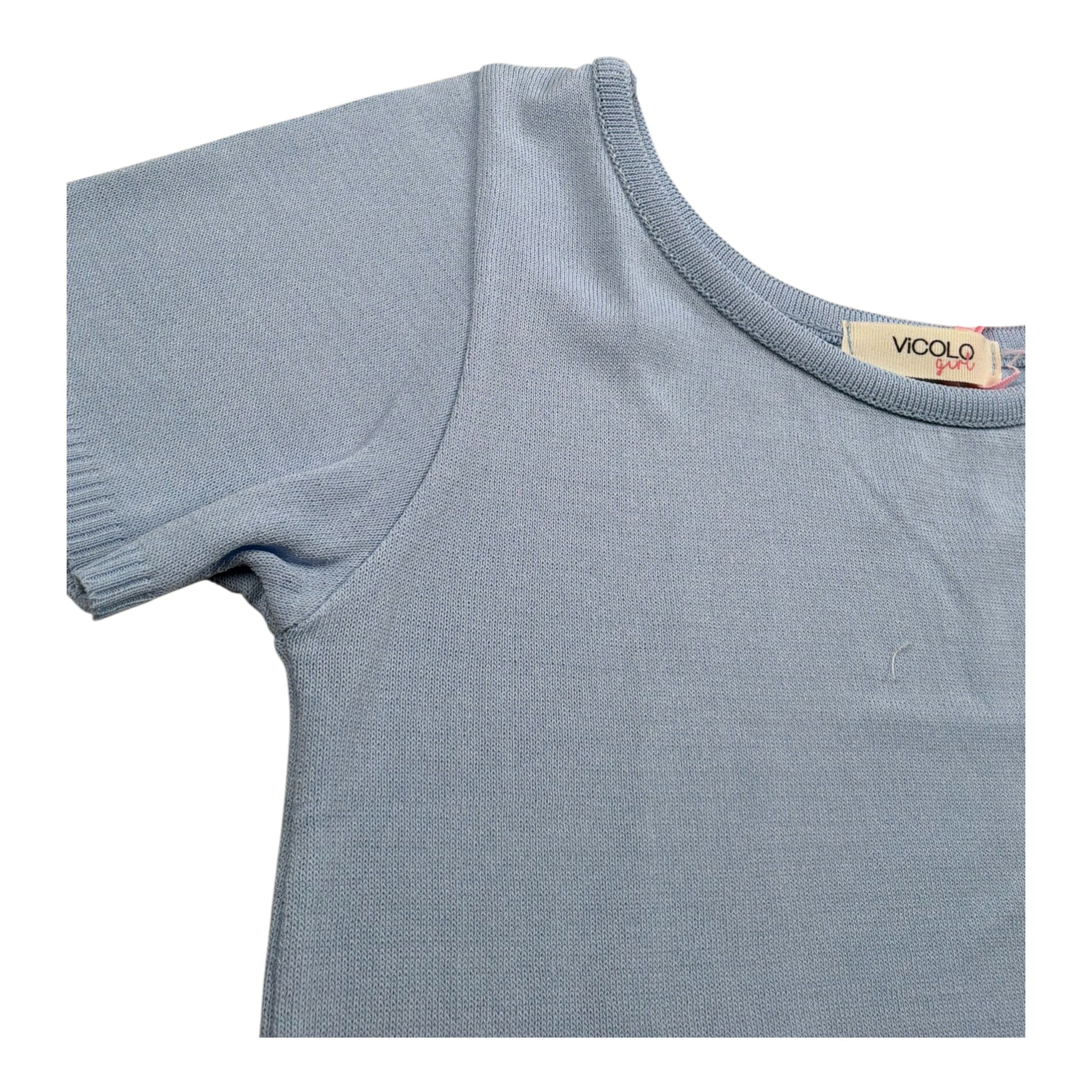 Vicolo T-Shirt Girocollo Tinta Unita per Neonata 3146WY00313N AZZURRO VICOLO 