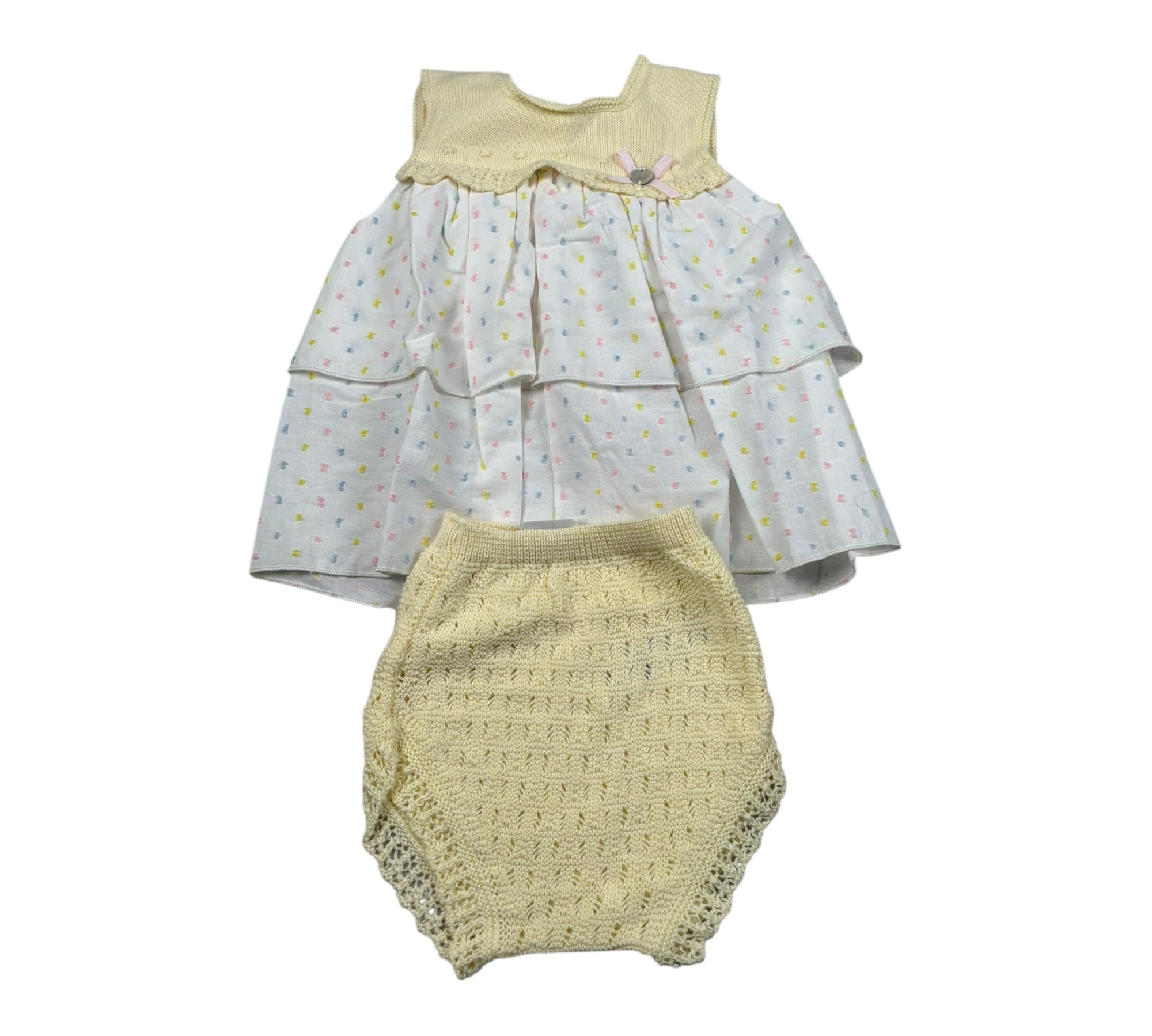 Wedoble Completo 2 Pezzi Camicia-Culotte per Neonata 017122295 BIANCO WEDOBLE 