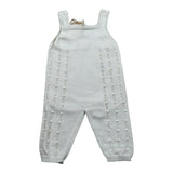 Wedoble Tutina Giromanica Tinta Unita con Ricami per Neonato V2401310A BIANCO WEDOBLE 