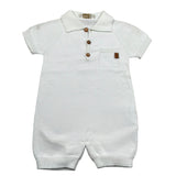 Wedoble Pagliaccetto Mezza Manica Tinta Unita per Neonato V2404305D BIANCO WEDOBLE 