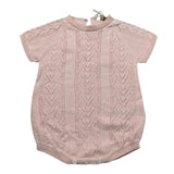 Wedoble Pagliaccetto Mezza Manica Tinta Unita con Trafori per Neonata V2502305B ROSA WEDOBLE 