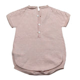 Wedoble Pagliaccetto Mezza Manica Tinta Unita con Trafori per Neonata V2502305B ROSA WEDOBLE 