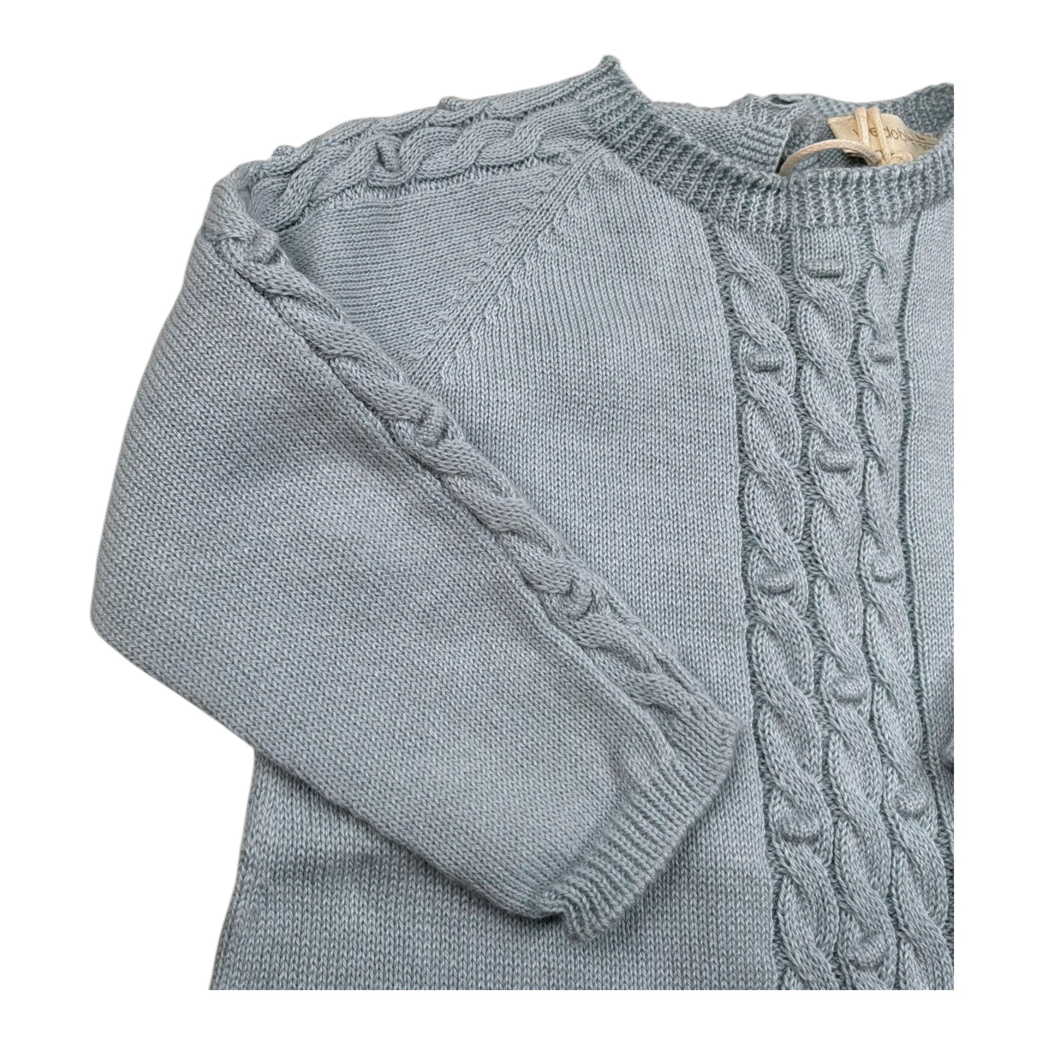 Wedoble Tutina Manica Lunga Tinta Unita per Neonato V2503346A AZZURRO WEDOBLE 