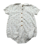 Wedoble Pagliaccetto Mezza Manica Tinta Unita con Stampe per Neonato V2504716A BIANCO WEDOBLE 