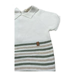 Wedoble Pagliaccetto Mezza Manica Tinta Unita per Neonato V2507305R PANNA WEDOBLE 