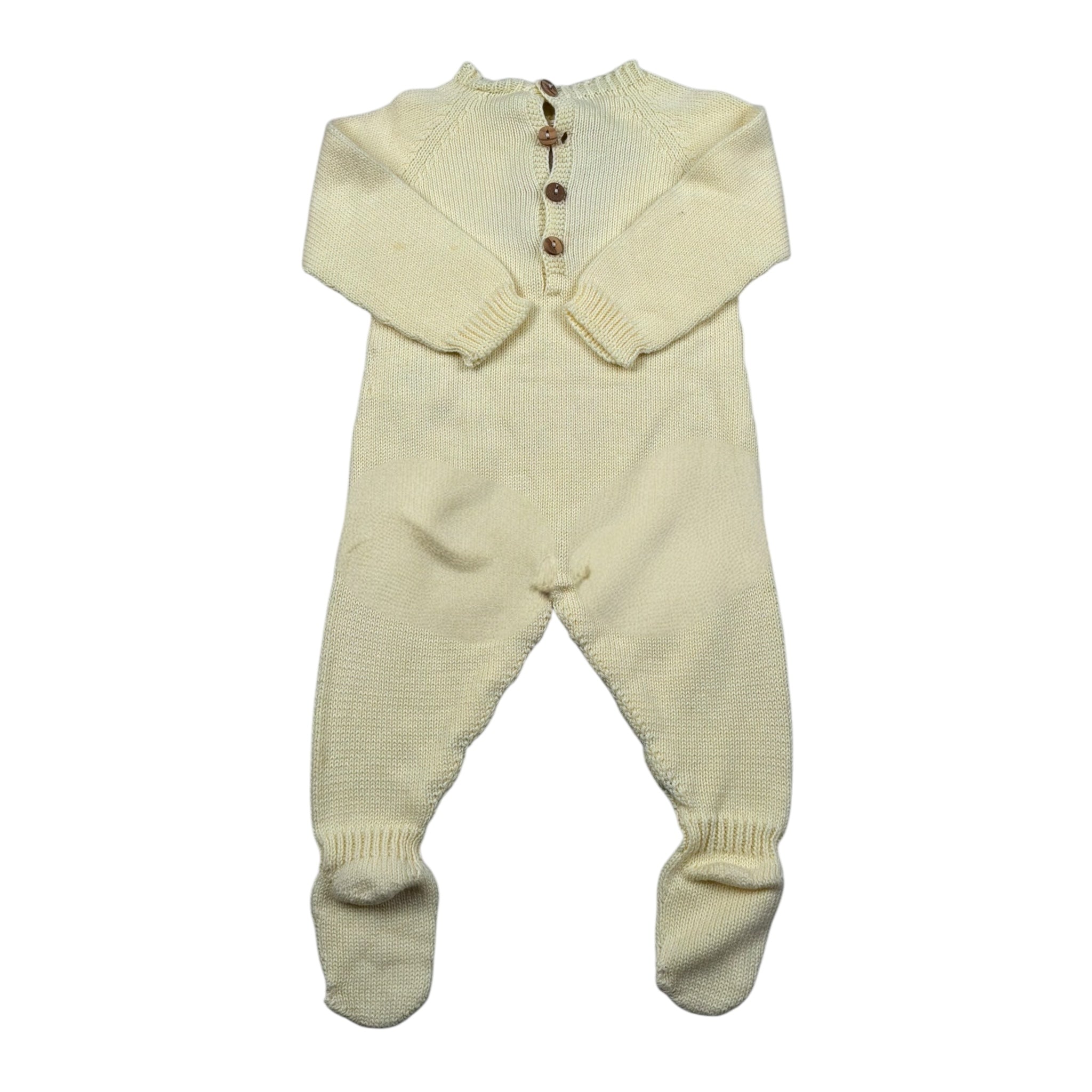 Wedoble Tutina Manica Lunga Tinta Unita con Trafori per Neonato V2507346A GIALLO WEDOBLE 