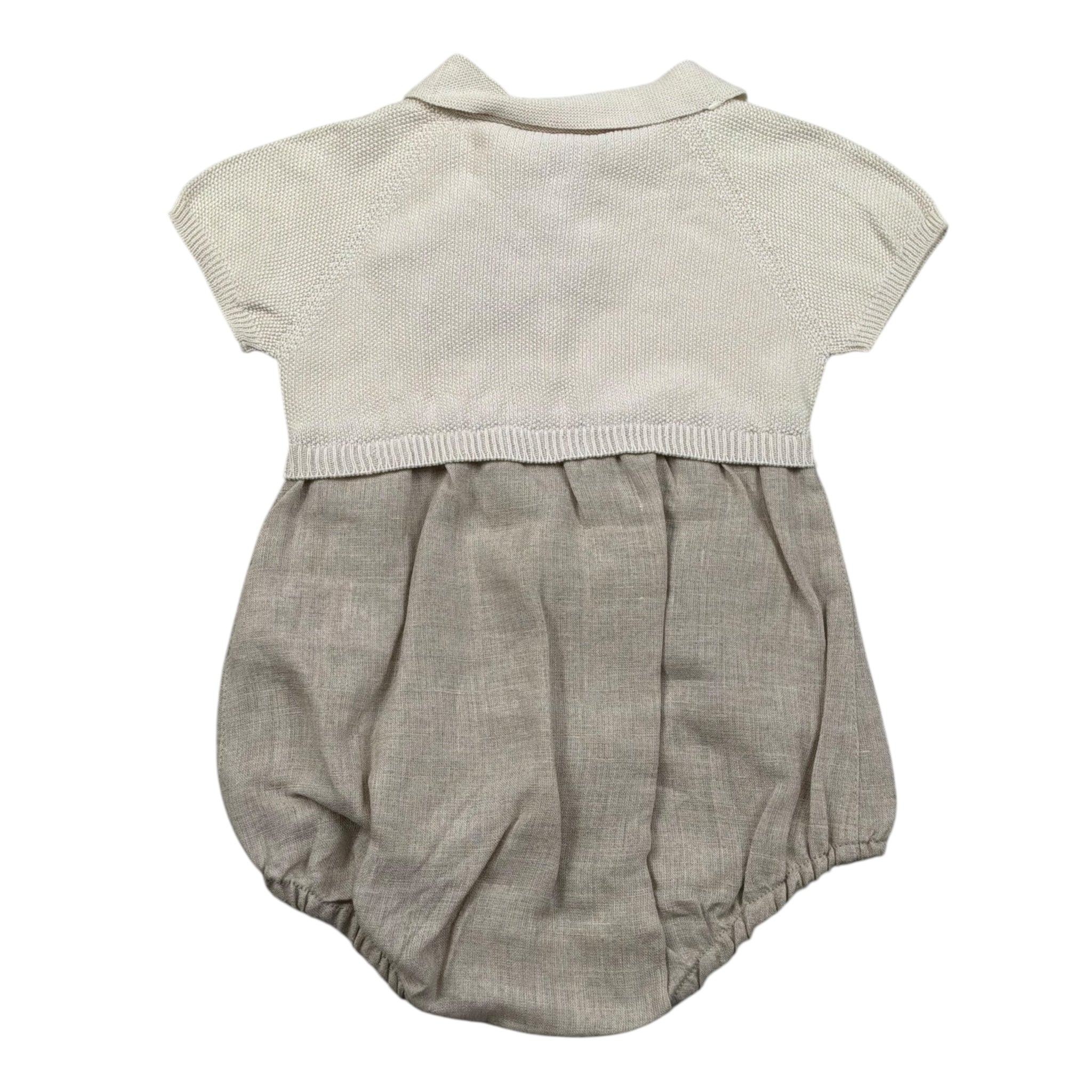 Wedoble Pagliaccetto Mezza Manica Fantasia Quadretti per Neonato V2507405X BEIGE WEDOBLE 