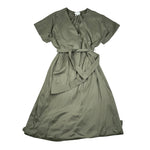 Xacus Abito Mezza Manica Tinta Unita per Bambina 15127 VERDE XACUS 