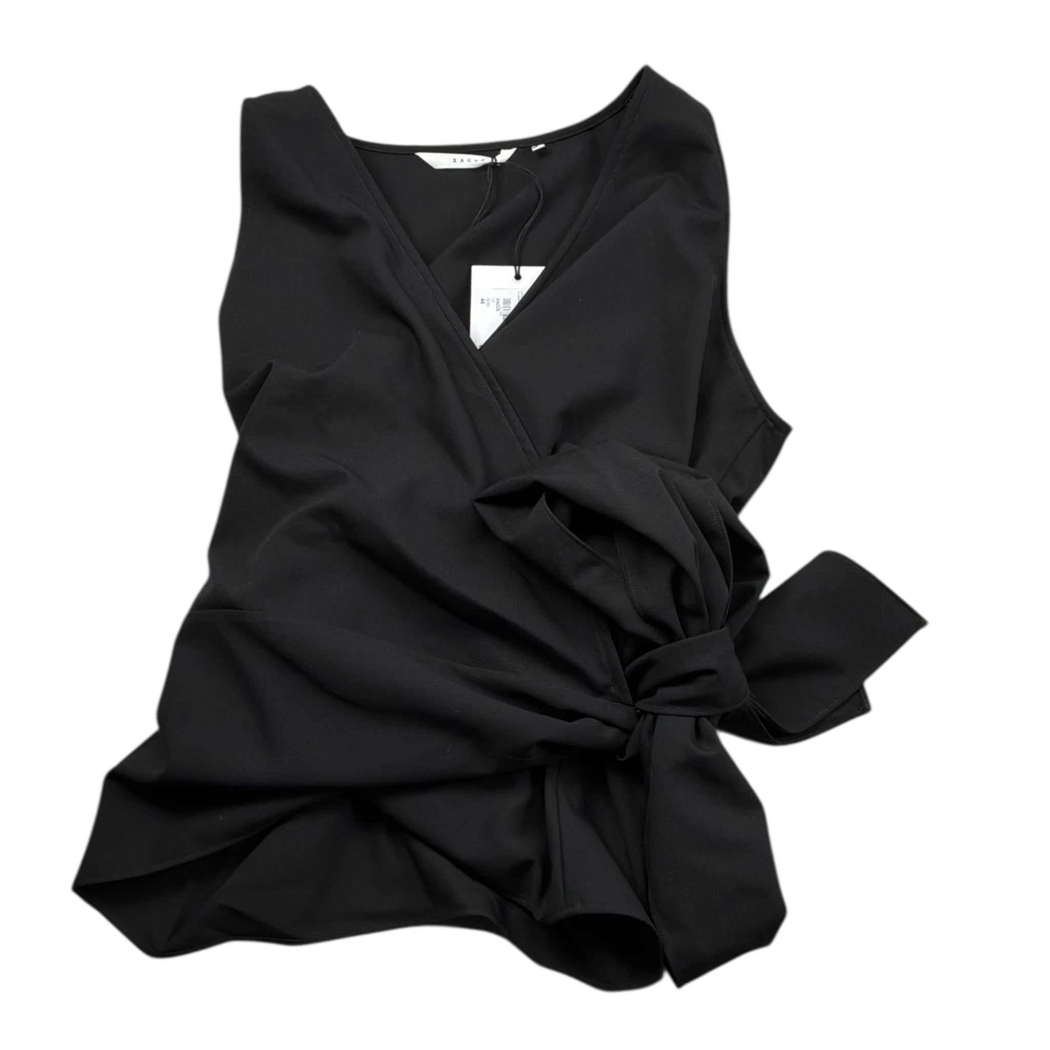 Xacus Pantalone Tinta Unita con Elastico In Vita per Bambina 85151 NERO XACUS 