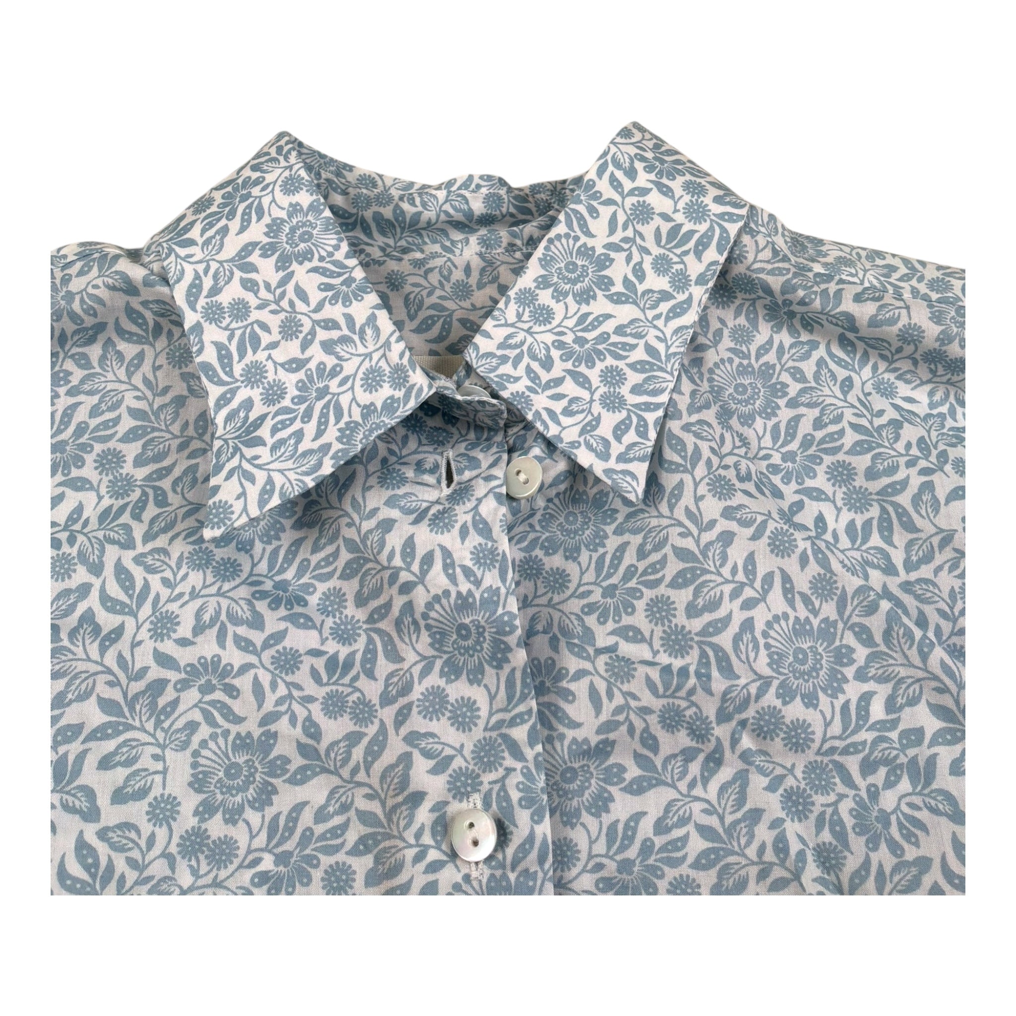 Xacus Camicia Manica Lunga Tinta Unita per Bambina 85570 BIANCO/AZZURRO XACUS 