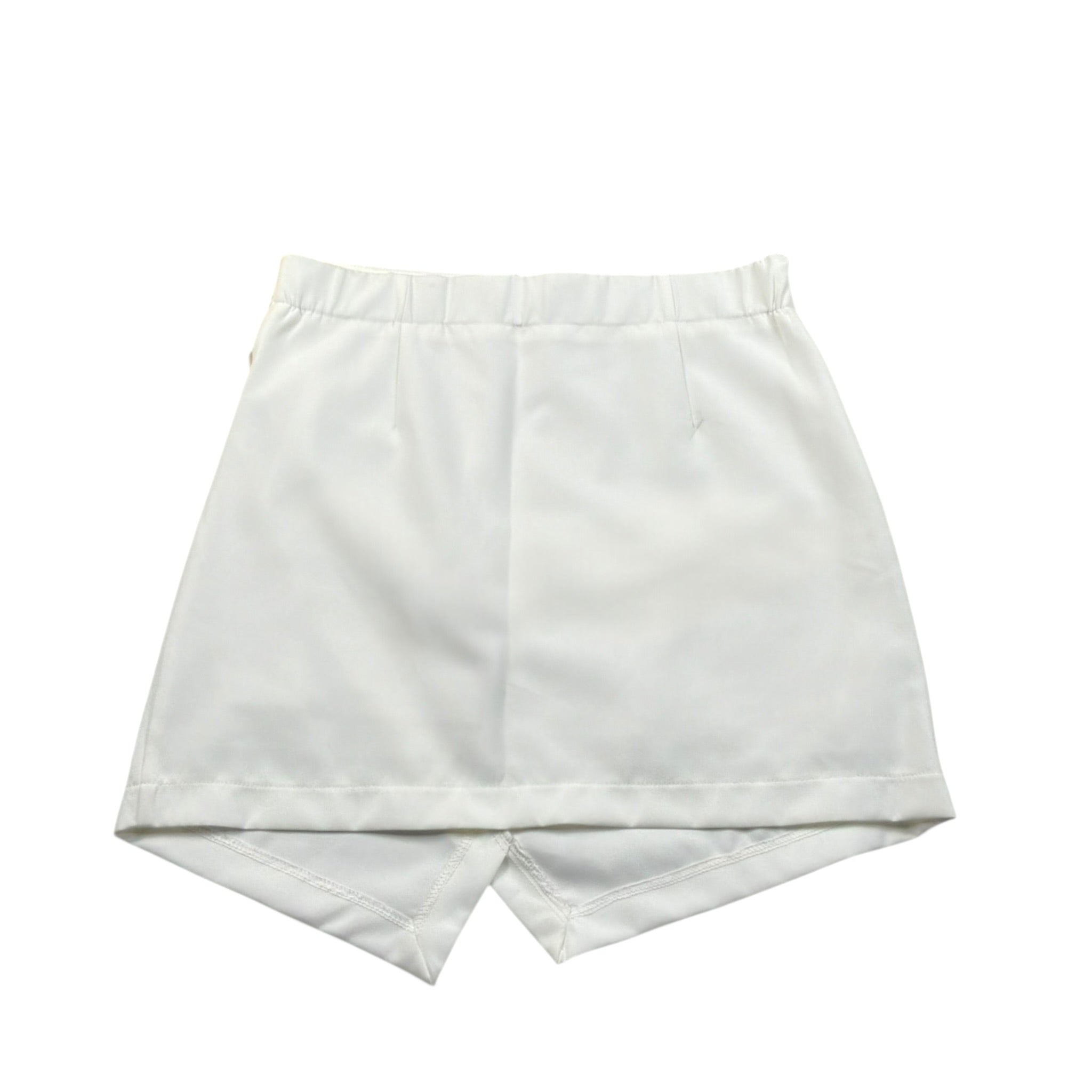 Y-Clu Gonna Tinta Unita con Elastico In Vita per Bambina Y19046 BIANCO Y-CLU 