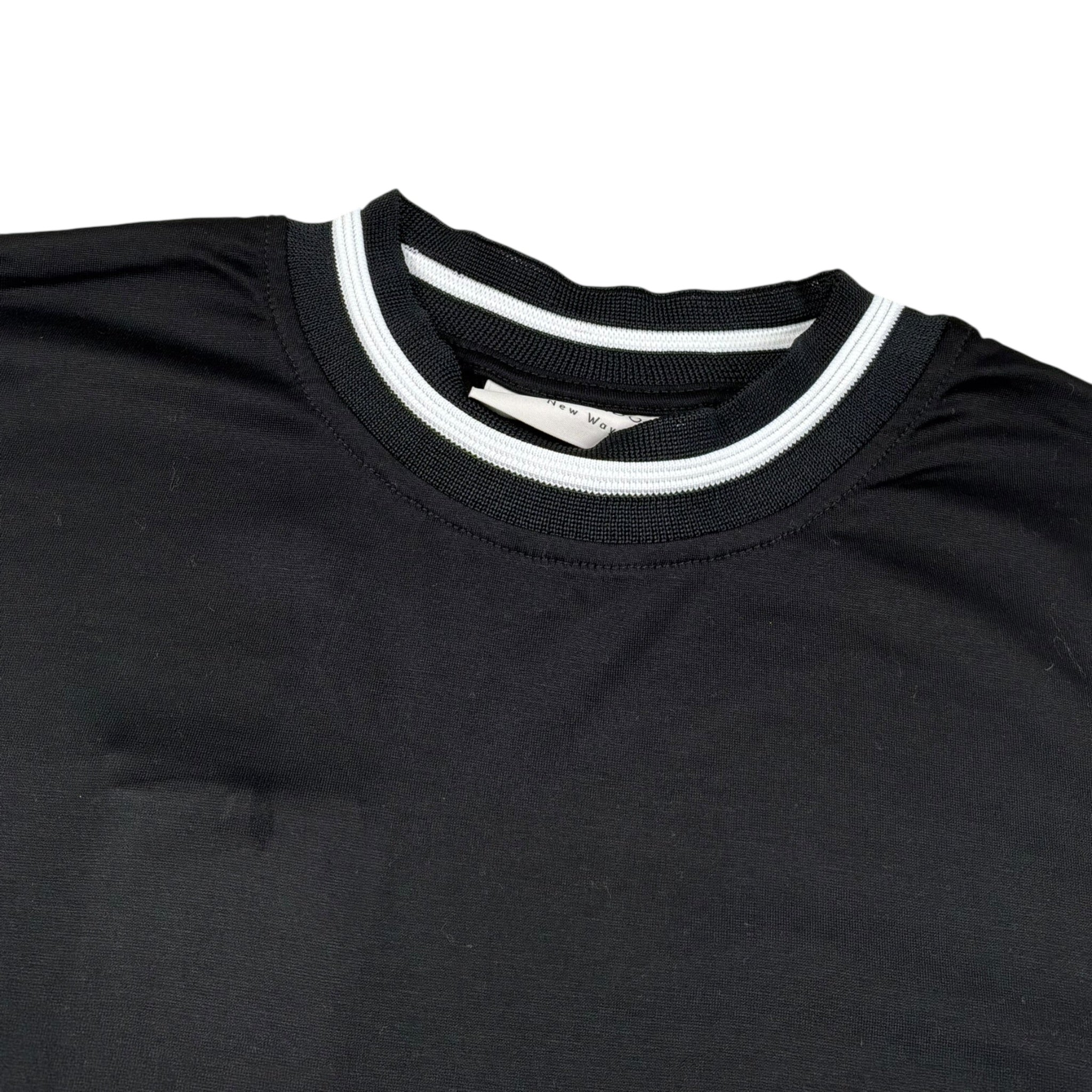Yes London T-Shirt Girocollo Tinta Unita con Logo per Neonato JR2130NX NERO YES LONDON 