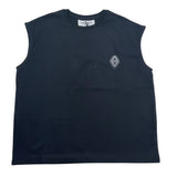 Yes London Canotta Girocollo Tinta Unita con Logo per Bambino JR2138 NERO YES LONDON 