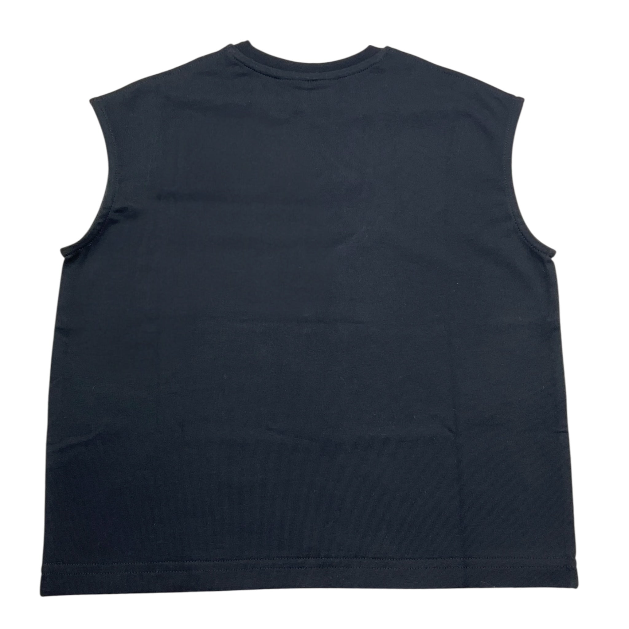 Yes London Canotta Girocollo Tinta Unita con Logo per Bambino JR2138 NERO YES LONDON 