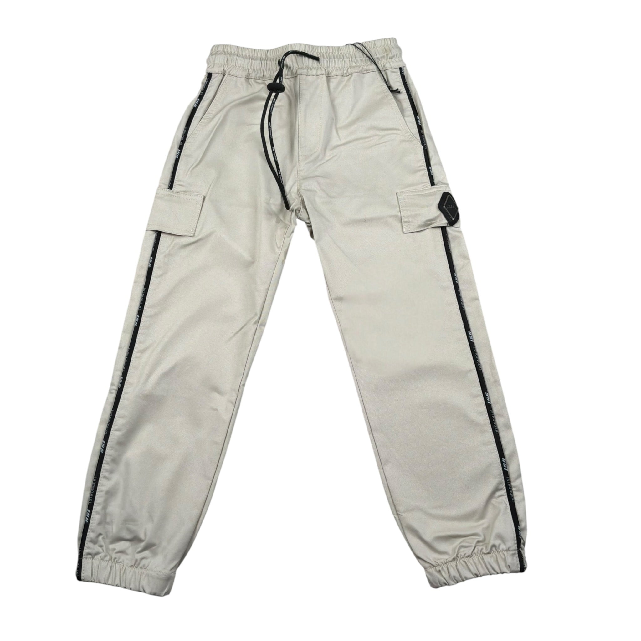 Yes London Pantalone Tinta Unita con Elastic In Vita per Bambino JR3083 BEIGE YES LONDON 