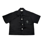 Yes London Camicia Mezza Manica Tinta Unita per Neonato JR6025 NERO YES LONDON 