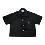Yes London Camicia Mezza Manica Tinta Unita per Neonato JR6025 NERO YES LONDON 