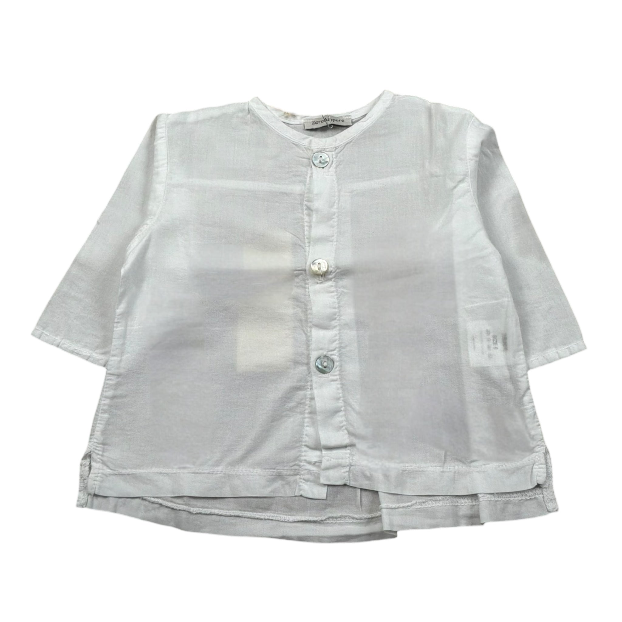 Zero Ampere Camicia Manica Lunga Tinta Unita per Neonato DUBLINO BIANCO ZERO AMPERE 