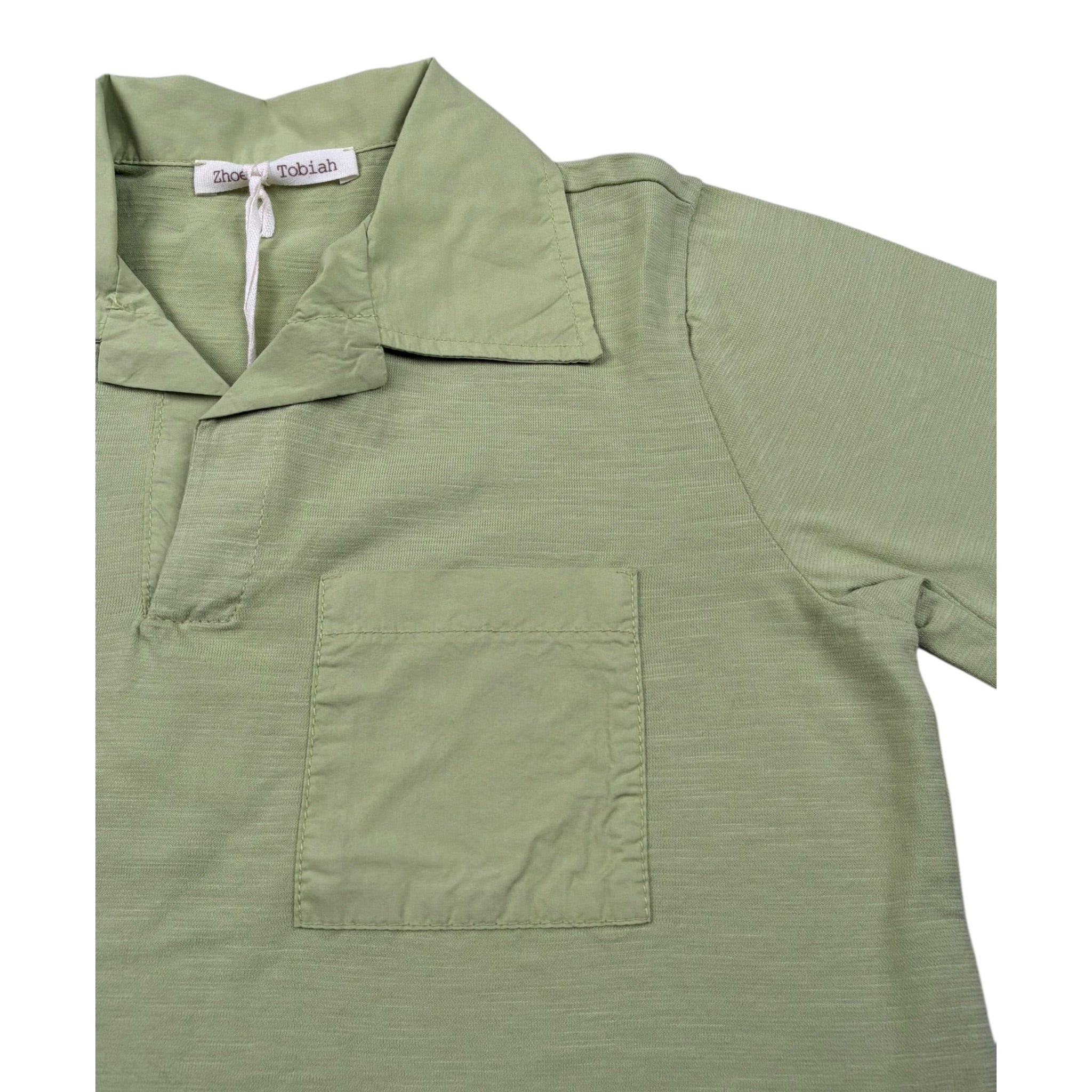 Zhoe & Tobiah Polo Mezza Manica Tinta Unita per Bambino BSE18MJ VERDE ZHOE & TOBIAH 