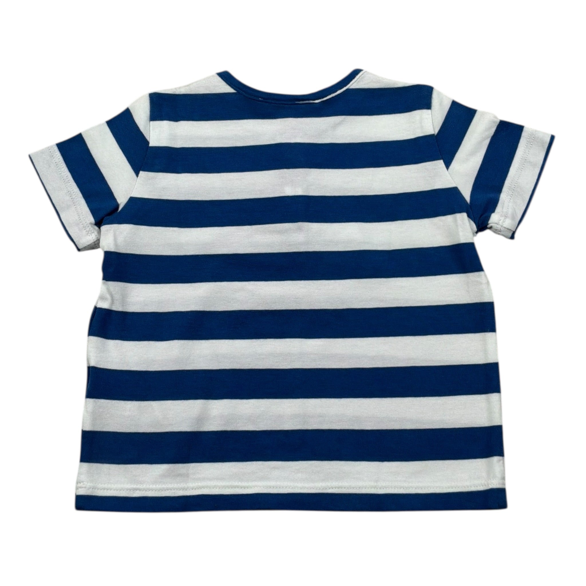 Zhoe & Tobiah T-Shirt Fantasia A Righe Bicolore per Neonato JCS7M BIANCO/BLU ZHOE & TOBIAH 