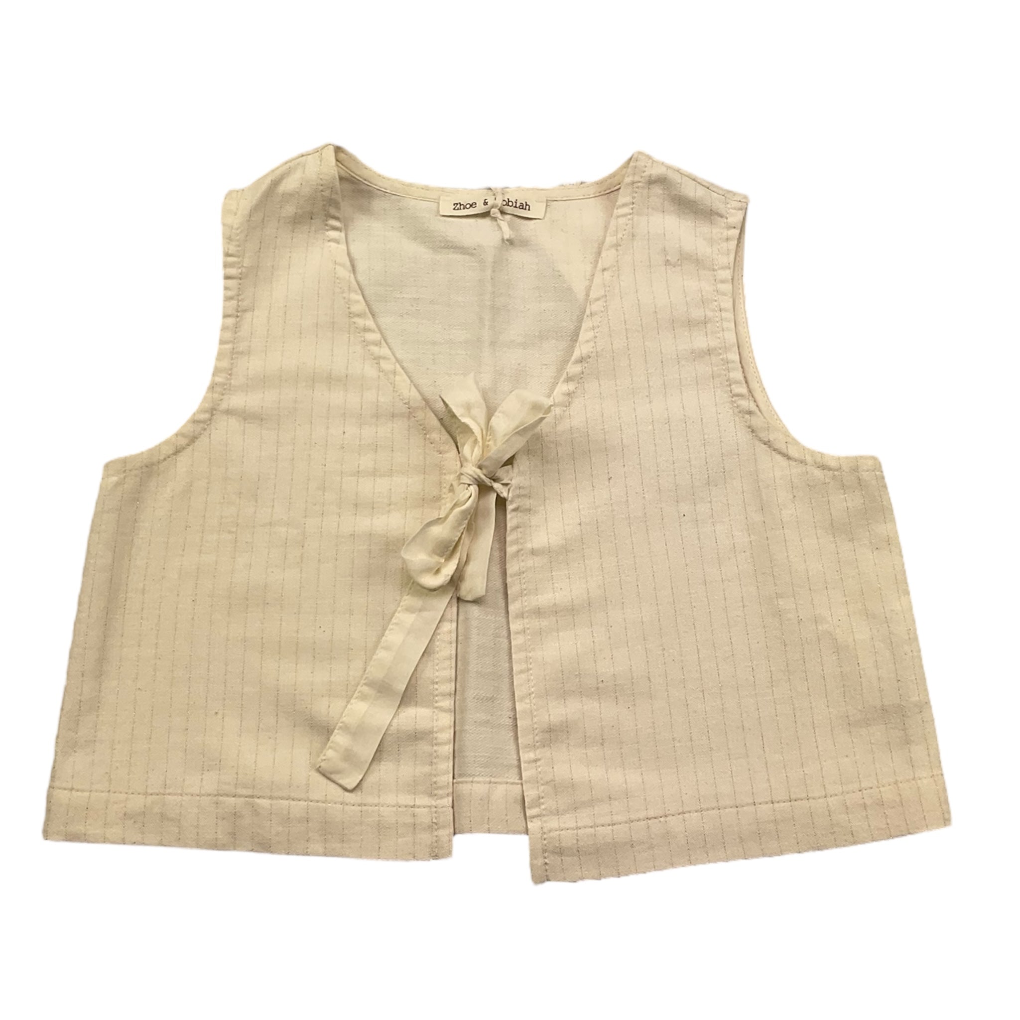 Zhoe & Tobiah Gilet Tinta Unita per Bambina LYT4F PANNA ZHOE & TOBIAH 