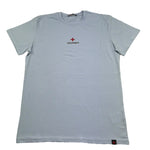 Zu+Elements T-Shirt Girocollo Tinta Unita con Stampa per Bambino ZU1608 AZZURRO POLVERE ZU+ELEMENTS 