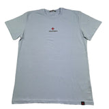Zu+Elements T-Shirt Girocollo Tinta Unita con Stampa per Bambino ZU1608 AZZURRO POLVERE ZU+ELEMENTS 